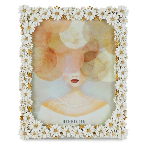 Henriette Portafoto Millefiori bianco/oro "Ostuni" 25x30.5cm(20x25cm)