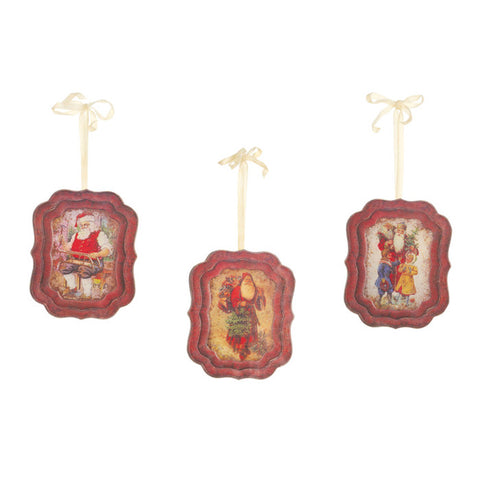 NUAGES DE TISSU Plaque avec image de Noël H20 cm 3 variantes (1 unité)