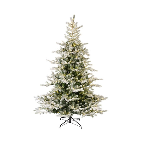Sapin de Noël Kaemingk Grandis enneigé et pré-illuminé avec 700 lumières LED, D162 x H240 cm