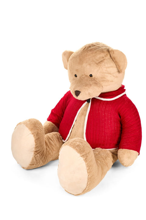 Nuvole di Stoffa Peluche di natale orso con giacca rossa H100 cm