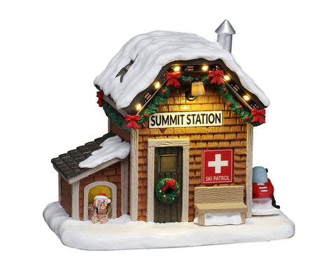 LEMAX Edificio luci led "Ski Patrol Summit Station" H9.8x12.7x9.3 cm