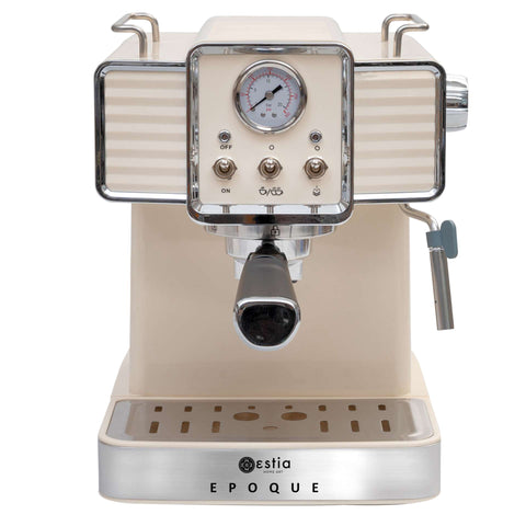 Estia Home Macchina da caffè espresso Retro crema "Epoque" 1350w 20bar 1.5LT
