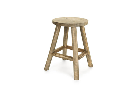 Ensemble de deux tabourets en bois, style vintage, style campagne chic, 25/30 cm