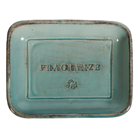 Virginia Casa Porta sapone in ceramica "Sorgente" 14x11 cm 2 varianti (1pz)
