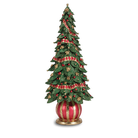 Sapin de Noël Henriette Rojal en résine D18xH43 cm