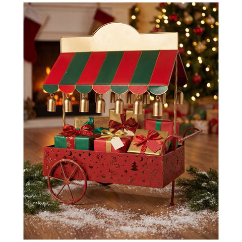 L'arte di Nacchi Carretto decorativo di natale in metallo 52x32xH63 cm