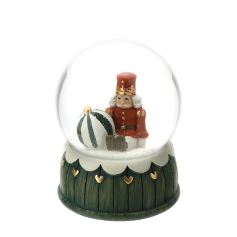 Hervit Resin Snow Globe with Nutcracker 6.5xH8.5 cm