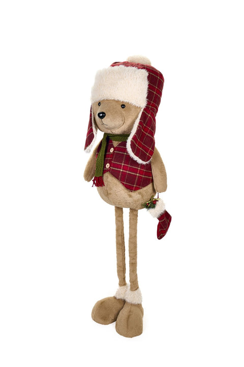 Ours de Noël en tissu avec pieds extensibles « Carrousel » H153 cm 2 variantes (1 unité)