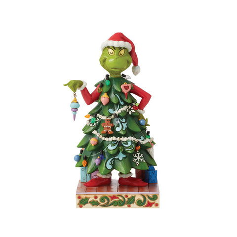 Enesco Grinch travestito da albero "Jim Shore" 5x5.7.xH12.7 cm