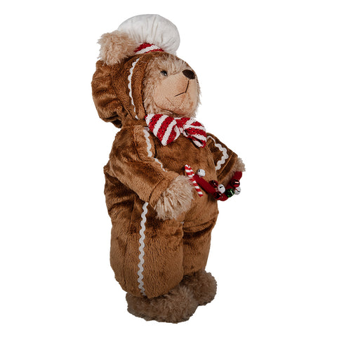 Clayre &amp; Eef Figurine de Noël Ours avec noeud 22x16xH40 cm