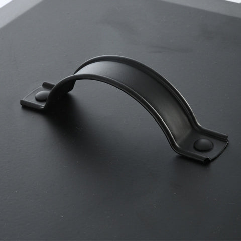 Estia Home Cestino Spazzatura in metallo nero opaco "Antigua" 30LT 27.5x36xH66 cm