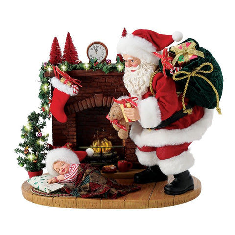 Department 56 Possible Dreams Scena Babbo Natale "Visions of Sugar Plums" 29.5x20.5xH25.5 cm