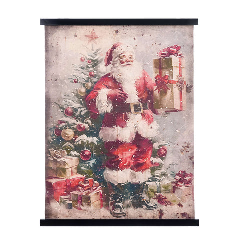 Blanc Mariclò Tela decorativa Babbo Natale "Sogni su Tela" 79x2xH102 cm