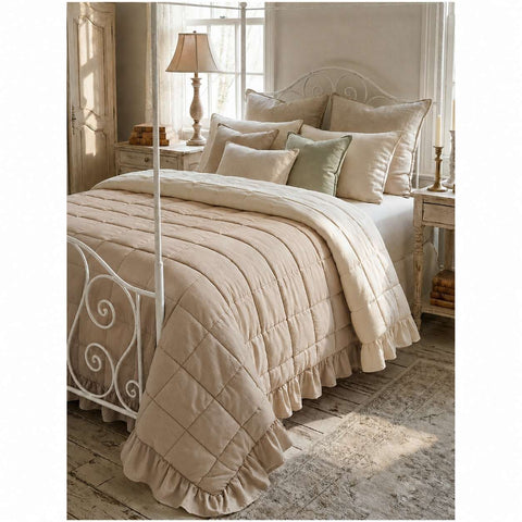 Blanc Mariclò Trapunta matrimoniale invernale beige/avorio "Gala Prestige" 260x260 cm