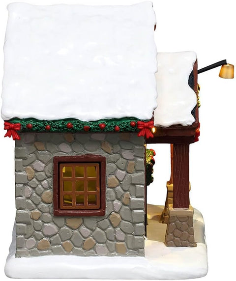 LEMAX Negozio di sci luci led "Ski Shop" in resina H11.5x12x9 cm