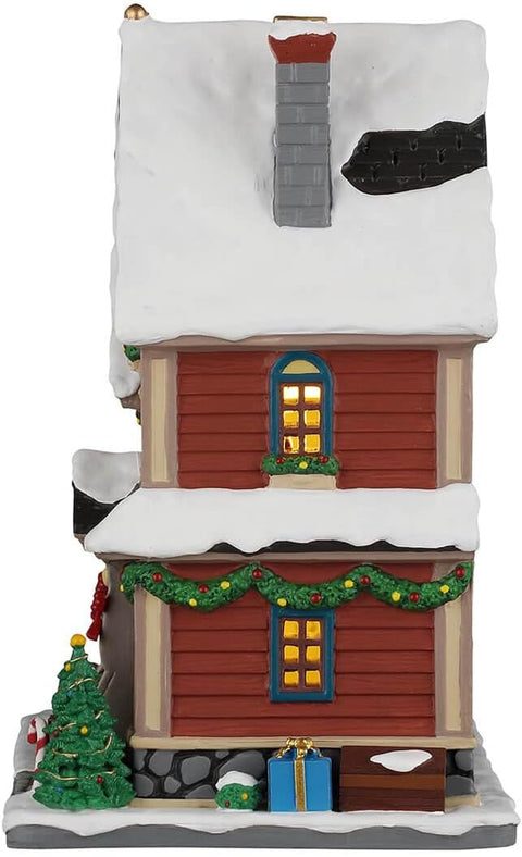 LEMAX Edificio luci led "Carol Residence" in porcellana H19.5x19x11.9 cm