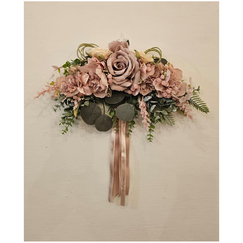 Mata Creazioni Fuoriporta Tralcio con fiori artigianale, Made in Italy L39x6xH38 cm 3 varianti(1 unità) - Angelica Home Stabia