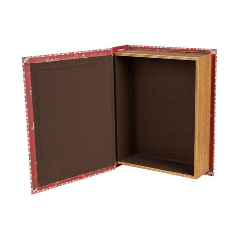 Clayre & Eef Set 3 Scatole Libri natalizi in legno con albero
