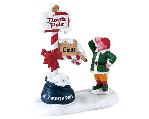 LEMAX Personaggio Elfo "Merry Mailbox" in resina H8.8x7.7x4.7 cm