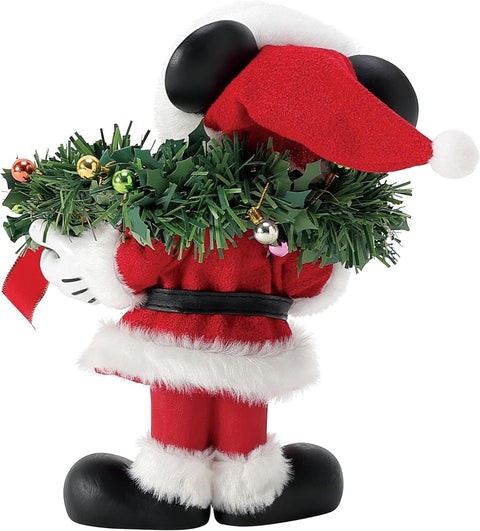 Department 56 Disney Statuina di natale Topolino con ghirlanda 11.5x11.5xH17 cm