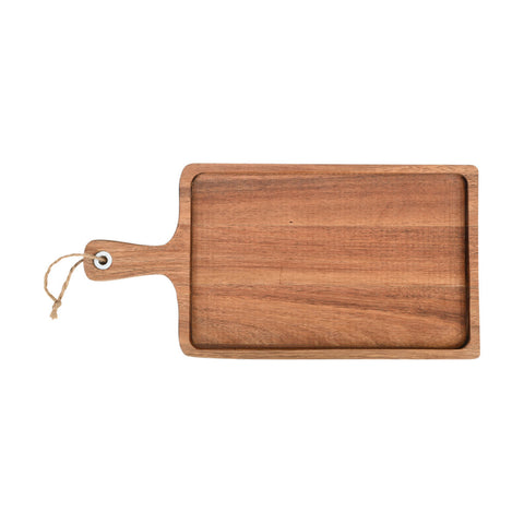 Estia Home Planche à découper en bois avec poignée et corde "Allure" 44x22x2 cm
