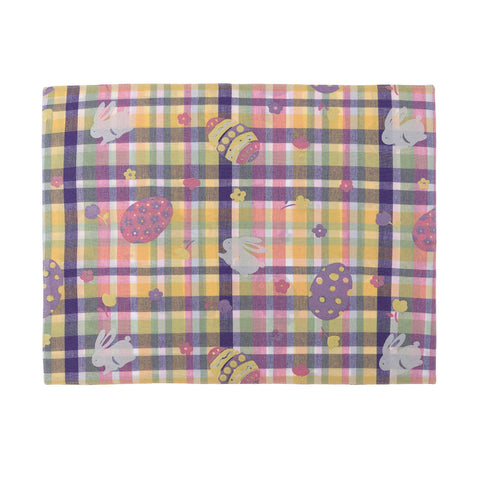 Blanc Mariclò Set 2 Tovagliette pasquali in cotone "Pasqua gentile" 38x48 cm 3 varianti(2 unità) - Angelica Home Stabia