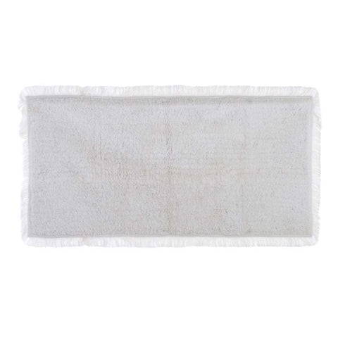 Tapis en coton Blanc Mariclò à franges 50×110 cm 3 variantes (1 unité)