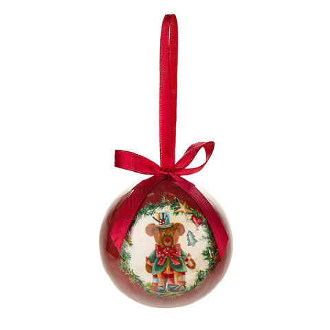 Nuages ​​en Tissu Set de 14 Boules avec emballage "Bear Wonderland", vintage D7,5 cm