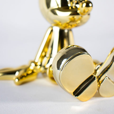 LEBLON DELIENNE Statuina Topolino seduto piccolo oro cromato 13.5xH12 cm