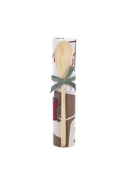 Cloth Clouds Set Christmas Tea Towel + Ladle "Christmas is Coming" 6 variants (2 units)