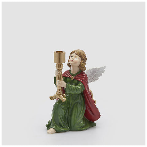 Bougeoir Ange en résine EDG Enzo De Gasperi H 26 cm