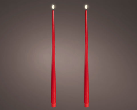 Candela da cena a LED con stoppino realistico, cera conica, effetto fiamma BO per interni