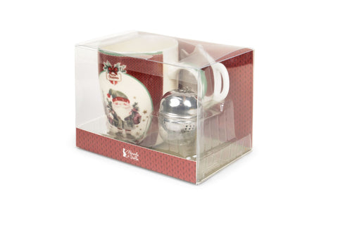 Nuvole di Stoffa Tazza con infusore di natale 350 ml 4 varianti (1unità)