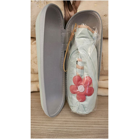 Fiori di lena Ombrello con fiore e custodia Shabby Chic D6xH17 cm 5 varianti(1 unità) - Angelica Home Stabia