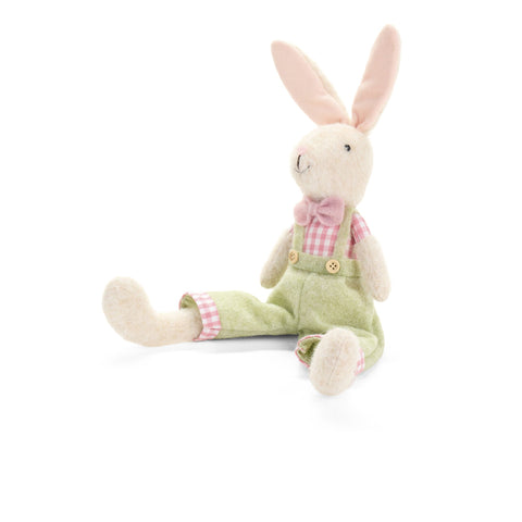 Nuvole di Stoffa Peluche Coniglio seduto pasquale 11xH40 cm "PePen" 2 varianti(1 unità)