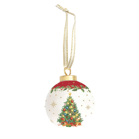 Easy Life Sfera di natale in ceramica "Christmas Heritage" D7 cm 4 varianti(1 unità)