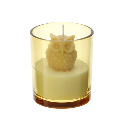 Hervit Vanilla scented owl candle 9 cm 2 variants (1pc)