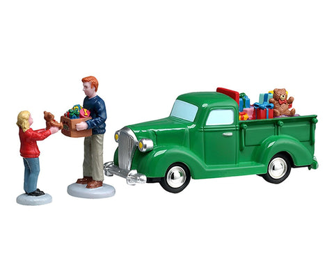 LEMAX Set 3 Personaggi "Church Toy Drive" in resina H5.5 cm