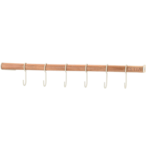 Estia Home Appendi utensili da parete cucina con 6 Ganci "Allure" 42x2.5 cm