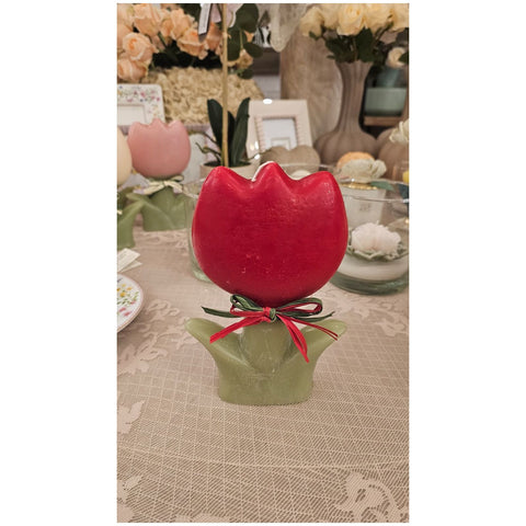 Cereria Parma Candela Tulipano profumata artigianale 13x4.5xH18.5 cm 6 varianti(1 unità)