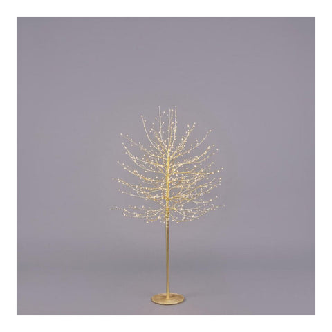 EDG Enzo De Gasperi Gold Beech Christmas Tree with Base, 580 LEDs (warm white), H150 D80 cm