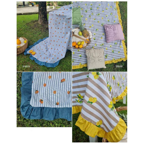 L'Atelier 17 Tablecloth in resinated cotton with flounce, Made in Italy "IN&amp;OUT New" 155x360 cm 5 variants (1pc)