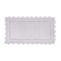Blanc Mariclò Tappeto bagno in cotone bianco con crochet "Bagno Chiaro" 50x110 cm - Angelica Home Stabia