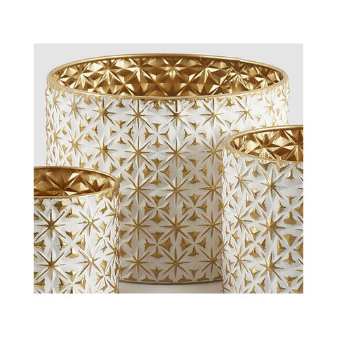 Vase en métal blanc/doré Edg Enzo de Gasperi 3 variantes (1 unité)