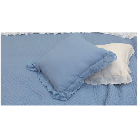 L'Atelier 17 Cuscino arredo con pizzo San Gallo "Fiorellino" 40x40 cm 4 varianti(1 unità)