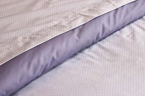 Blanc Perle Parure de lit complète draps doubles en coton + 2 taies d'oreiller "Luxembourg"
