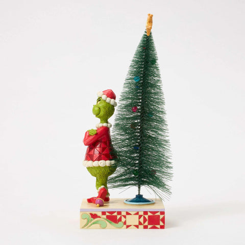 Figurine Grinch Enesco Jim Shore avec sapin de Noël, H 26,5 cm