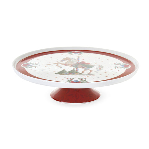 Présentoir de cuisine en porcelaine de Noël « Carrousel » D 32 cm