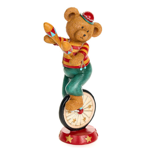 Cloth Clouds Resin Juggling Bear Statue "Bear Wonderland" 13x11xH28.50 cm