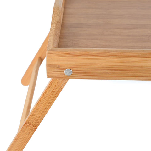Estia Home Vassoio in bamboo con gambe pieghevoli 50x30xH21cm